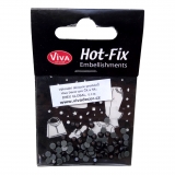 Hot-Fix  kulaté - černé 4 mm