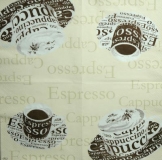 Ubrousek káva - malované šálky 