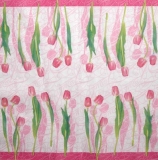 Ubrousek květiny - růžové tulipány