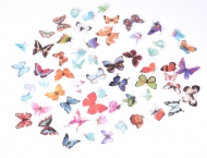 Papírové samolepky - barevní motýli 60 ks