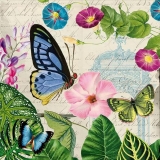 Balení ubrousků 33x33 - Motýl na květu
