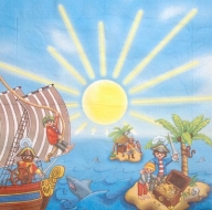 Ubrousky detske - pirati na ostrove