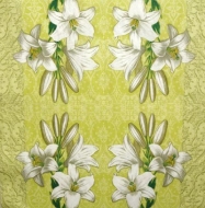 Ubrousek květiny - bílá lilie