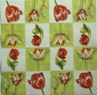 Ubrousek květiny - žíhané tulipány