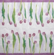Ubrousek květiny - fialové tulipány