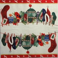 Ubrousek vánoční - vánoční ponožka