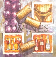 Ubrousek víno - víno a zátky
