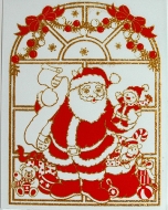 Vánoční dekorace - Santa Claus zlatý