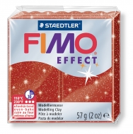 Fimo effect - červená se třpytkami 57g