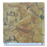 Papír na scrapbooking - Antické mapy 30x30 cm