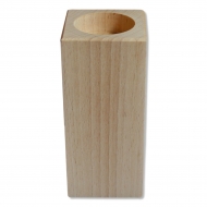 Dřevěný svícen hranatý 13 cm - buk