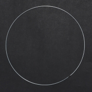 Drátěný kruh na lapač snů stříbrný - 19 cm 