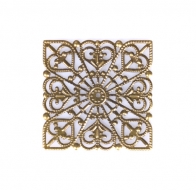 Kovový ornament čtverec - bronz