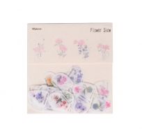 Papírové samolepky  květiny mix - 40 ks