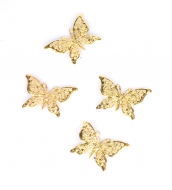 Kovový ornament -  zlatý motýl